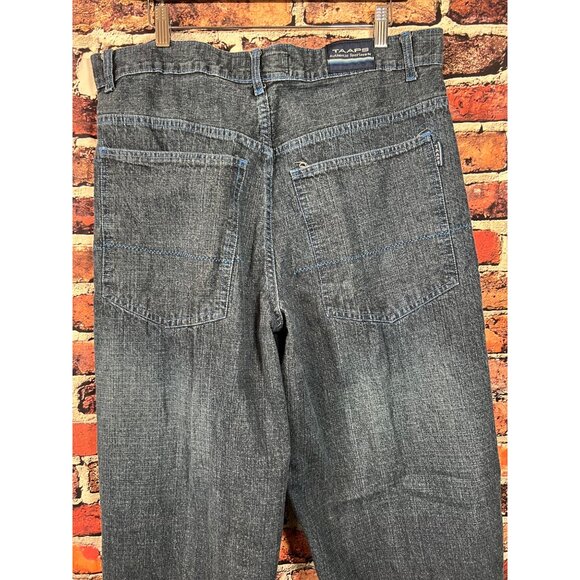 Vintage Taaps Y2K Hip Hop Baggy Skater Denim Jeans Size 36 M3 - Picture 1 of 7